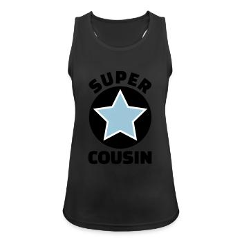 super cousin (v.5) - Débardeur respirant Femme - noir - Devant - Zoe (177cm)