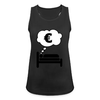 Money Dream - Débardeur respirant Femme - noir - Devant - Zoe (177cm)