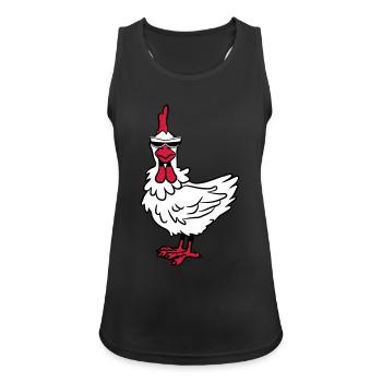 huhn sonnenbrille - Frauen Tank Top atmungsaktiv - Schwarz - Vorne - Zoe (177cm)