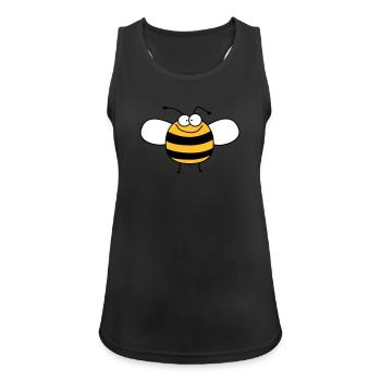 Lustige Süße Kinder Biene / Hummel - Frauen Tank Top atmungsaktiv - Schwarz - Vorne - Zoe (177cm)