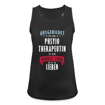 Physiotherapeutin Beruf - Geschenk - Frauen Tank Top atmungsaktiv - Schwarz - Vorne - Zoe (177cm)