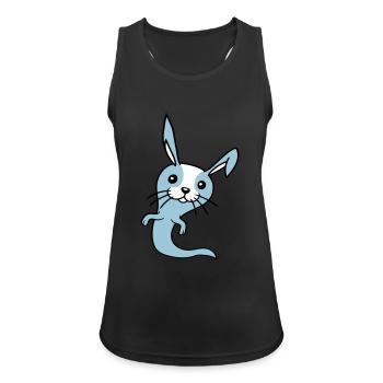 Lapin Fantôme Fantôme Hanter Halloween Effrayant Mignon - Débardeur respirant Femme - noir - Devant - Zoe (177cm)