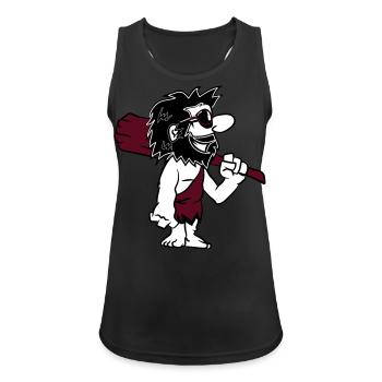 Caveman funny comic sunglasses - Women's Breathable Tank Top - black - Front - Zoe (177cm)