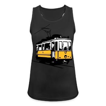 Tram historique / historic Tram - Women's Breathable Tank Top - black - Front - Zoe (177cm)
