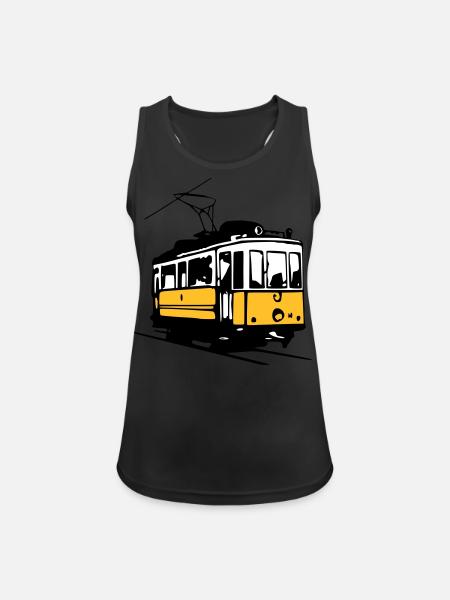 Tram historique / historic Tram - Women's Breathable Tank Top - black