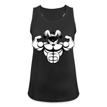 strong_bunny_002 - Frauen Tank Top atmungsaktiv - Schwarz - Vorne - Zoe (177cm)
