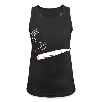 Kiffen joint design - Women's Breathable Tank Top - black - Front - Zoe (177cm)
