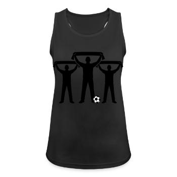 Football Fan Silhouette - Débardeur respirant Femme - noir - Devant - Zoe (177cm)
