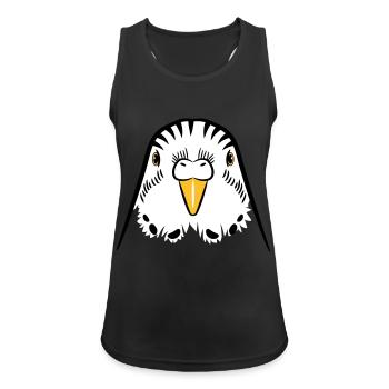 wellensittich head - Women's Breathable Tank Top - black - Front - Zoe (177cm)