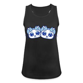 2 Cute Girls Cats Pretty Bow Girlfriends - Women's Breathable Tank Top - black - Front - Zoe (177cm)