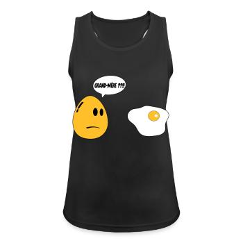 Grandma Egg - Women's Breathable Tank Top - black - Front - Zoe (177cm)