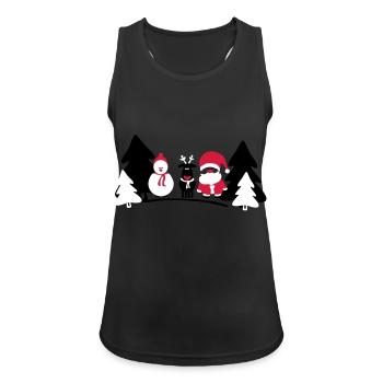 Weihnachts Crew 2 - Frauen Tank Top atmungsaktiv - Schwarz - Vorne - Zoe (177cm)