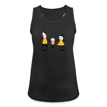 happy family - Débardeur respirant Femme - noir - Devant - Zoe (177cm)