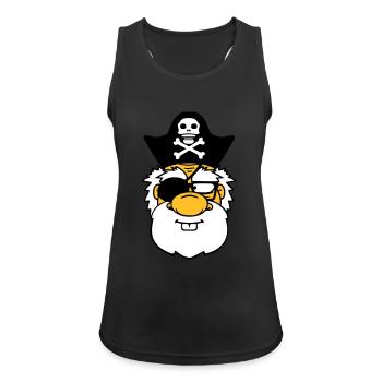 head face pirate captain sailor sailor sae - Women's Breathable Tank Top - black - Front - Zoe (177cm)