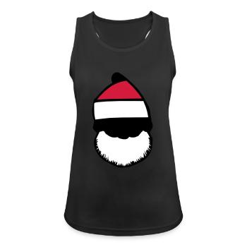 Christmas Hat Santa Claus Christmas Vector - Women's Breathable Tank Top - black - Front - Zoe (177cm)