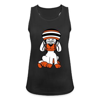 Dog Reggae Dreadlocks Hat Chill Relaxed Cool - Women's Breathable Tank Top - black - Front - Zoe (177cm)