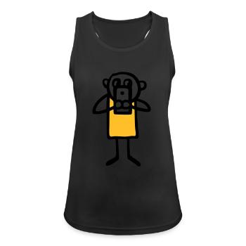 Males with large mobile - V2 - Women's Breathable Tank Top - black - Front - Zoe (177cm)