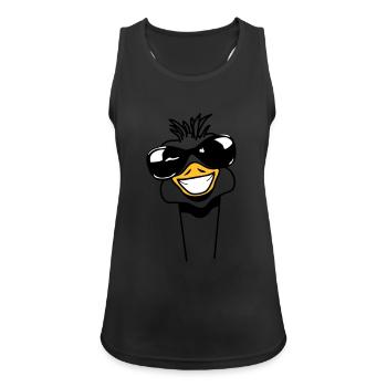 Lustig Emu Strauss Sonnenbrille witzig Cool - Frauen Tank Top atmungsaktiv - Schwarz - Vorne - Zoe (177cm)