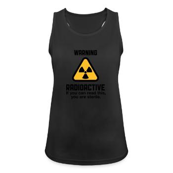 Attention: Radioactivity - Women's Breathable Tank Top - black - Front - Zoe (177cm)