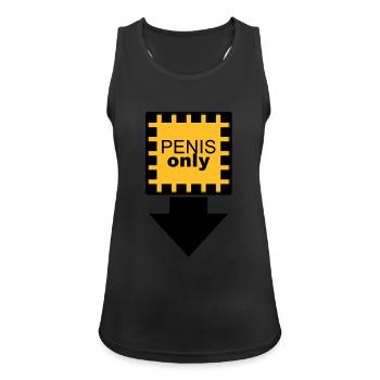 penis_only - Débardeur respirant Femme - noir - Devant - Zoe (177cm)