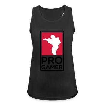 PRO GAMER - Women's Breathable Tank Top - black - Front - Zoe (177cm)