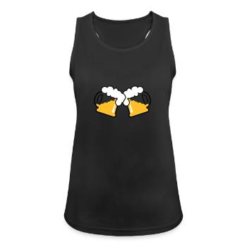 Beer jugs Beer emblem 3c - Women's Breathable Tank Top - black - Front - Zoe (177cm)