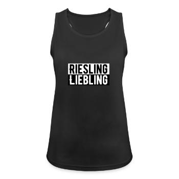 Riesling Liebling - Frauen Tank Top atmungsaktiv - Schwarz - Vorne - Zoe (177cm)