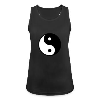 Yin Yang - Women's Breathable Tank Top - black - Front - Zoe (177cm)