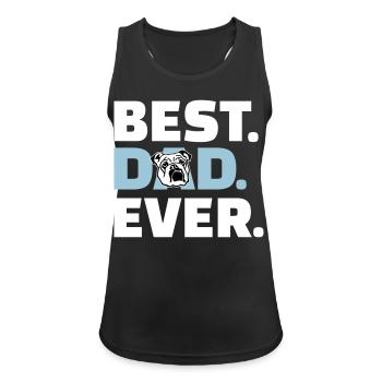 English Bulldog - Women's Breathable Tank Top - black - Front - Zoe (177cm)