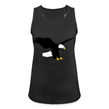 Eagle - Frauen Tank Top atmungsaktiv - Schwarz - Vorne - Zoe (177cm)