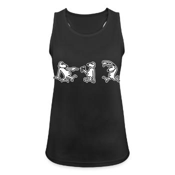 Lustige Affen - Frauen Tank Top atmungsaktiv - Schwarz - Vorne - Zoe (177cm)