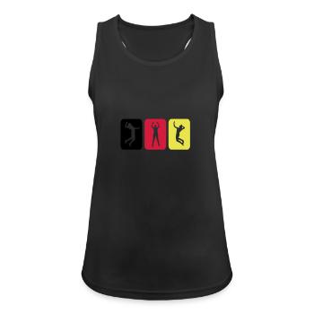 Volleyball Piktogramm Germany - Frauen Tank Top atmungsaktiv - Schwarz - Vorne - Zoe (177cm)