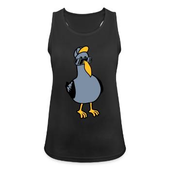 Coole Möwe Sonnenbrille Mütze - Frauen Tank Top atmungsaktiv - Schwarz - Vorne - Zoe (177cm)