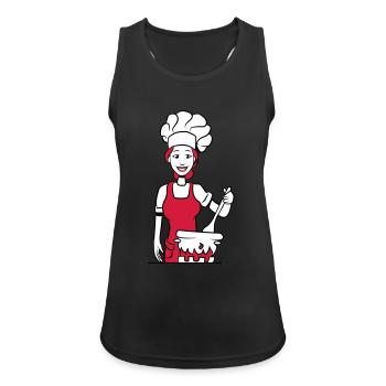 Cook cook - Women's Breathable Tank Top - black - Front - Zoe (177cm)