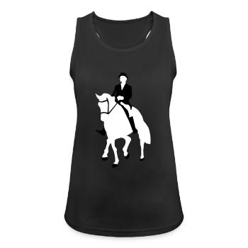 Dressage, cavalier de dressage, Horse - Débardeur respirant Femme - noir - Devant - Zoe (177cm)