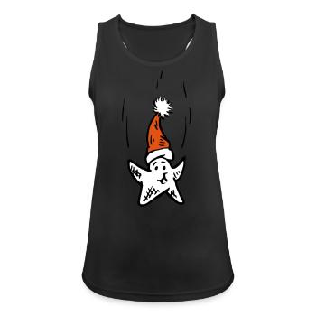 Merry Christmas star - Women's Breathable Tank Top - black - Front - Zoe (177cm)