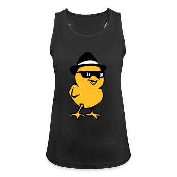 poussins doux - Débardeur respirant Femme - noir - Devant - Zoe (177cm)