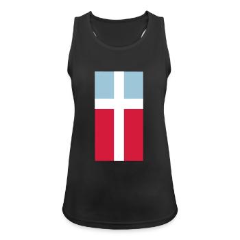 Alte Saarlandfahne - Frauen Tank Top atmungsaktiv - Schwarz - Vorne - Zoe (177cm)