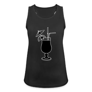 Cocktail 2 - Débardeur respirant Femme - noir - Devant - Zoe (177cm)