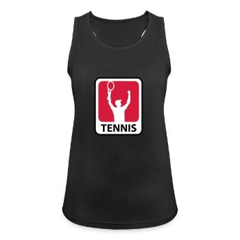 Tennisspieler Winner - Frauen Tank Top atmungsaktiv - Schwarz - Vorne - Zoe (177cm)