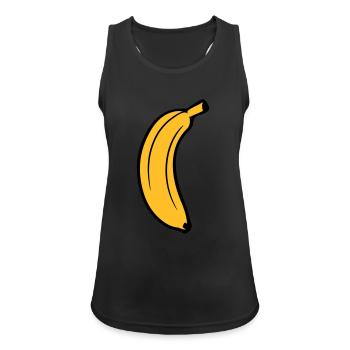 fruits banane délicieux manger sain peau de banane krum - Débardeur respirant Femme - noir - Devant - Zoe (177cm)