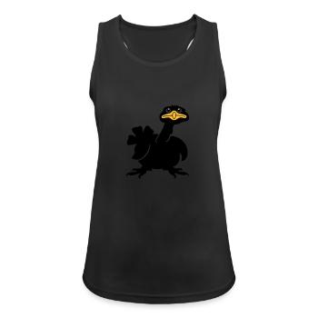 Truthahn (3c) - Frauen Tank Top atmungsaktiv - Schwarz - Vorne - Zoe (177cm)