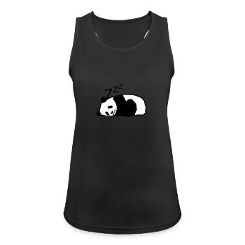 panda dort sieste dormir 5 - Débardeur respirant Femme - noir - Devant - Zoe (177cm)