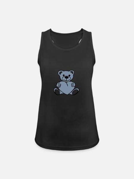 Pooh & heart - Women's Breathable Tank Top - black