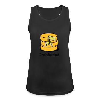 Dreikäsehoch – Die Wortspiel-Geschenkidee! - Frauen Tank Top atmungsaktiv - Schwarz - Vorne - Zoe (177cm)