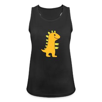 Dinosaurs - Motif colors customizable - Women's Breathable Tank Top - black - Front - Zoe (177cm)