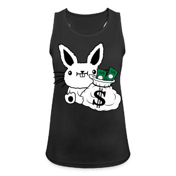 Rich Money Bag Easter Banknotes - Women's Breathable Tank Top - black - Front - Zoe (177cm)