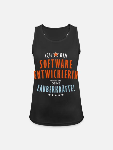 Softwareentwicklerin Beruf - Geschenk - Frauen Tank Top atmungsaktiv - Schwarz