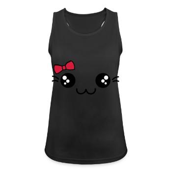 sweet face with loop - Women's Breathable Tank Top - black - Front - Zoe (177cm)