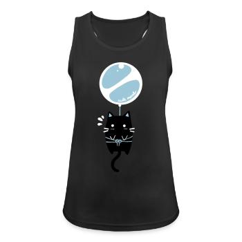 Kawaii cat - Women's Breathable Tank Top - black - Front - Zoe (177cm)